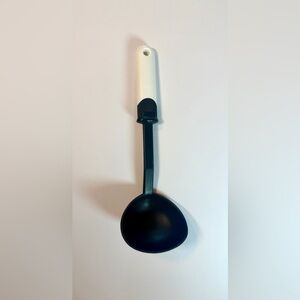 Vintage Ekco Ladle Spoon Stainless Black And White Handle Serving 13” EUC